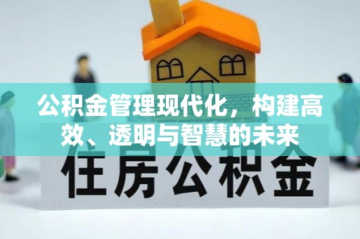 芦溪公积金管理现代化，构建高效、透明与智慧的未来