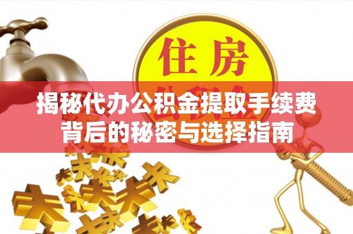 芦溪揭秘代办公积金提取手续费背后的秘密与选择指南