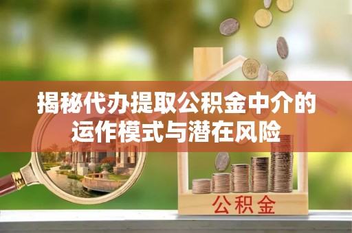 芦溪揭秘代办提取公积金中介的运作模式与潜在风险