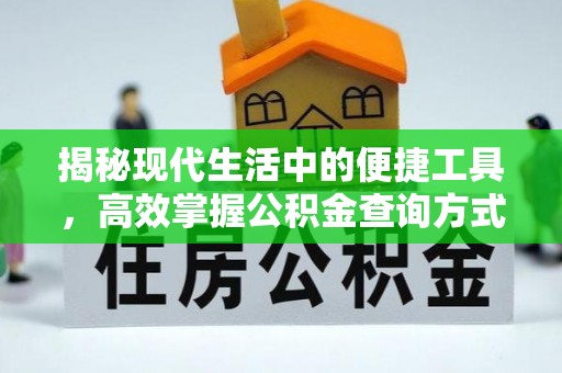 芦溪揭秘现代生活中的便捷工具，高效掌握公积金查询方式